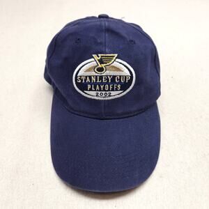 Stanley Cup Playoffs 2002 Successories Mens Adjustable Baseball Cap Blue